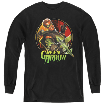 Green Arrow Sunset Archer - Youth Long Sleeve T-Shirt Youth Long Sleeve T-Shirt Green Arrow