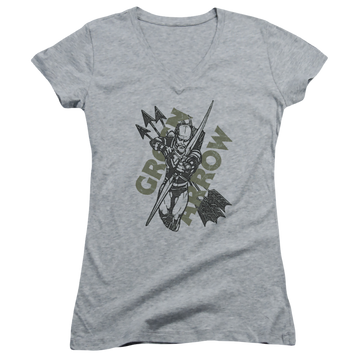 Green Arrow Archers Arrows - Juniors V-Neck T-Shirt Juniors V-Neck T-Shirt Green Arrow