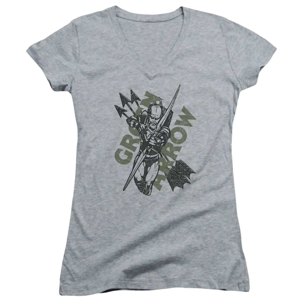 Green Arrow Archers Arrows - Juniors V-Neck T-Shirt Juniors V-Neck T-Shirt Green Arrow