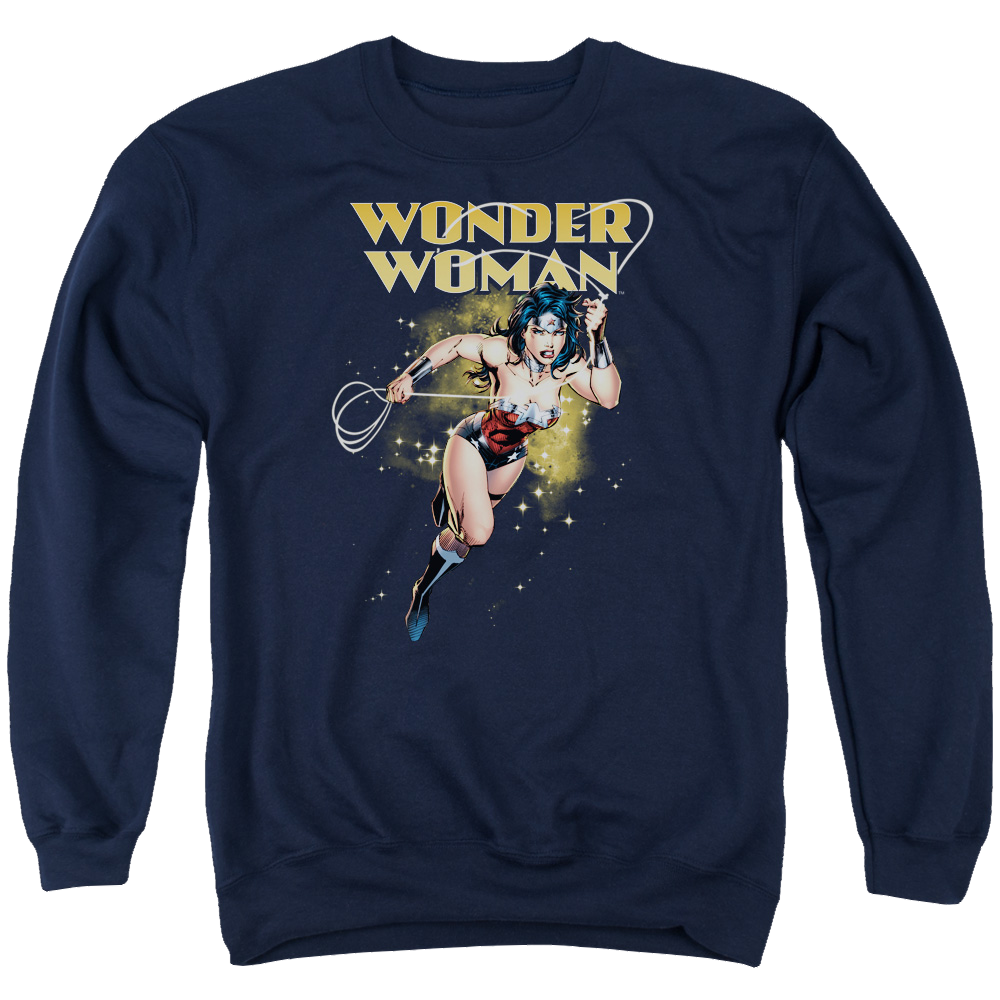Justice League Star Lasso Men's Crewneck Sweatshirt Men's Crewneck Sweatshirt Wonder Woman