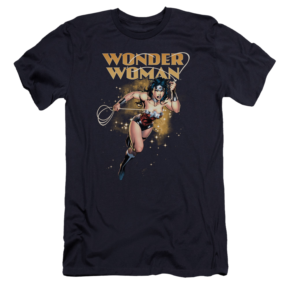 Justice League Star Lasso Men's Premium Slim Fit T-Shirt Men's Premium Slim Fit T-Shirt Wonder Woman
