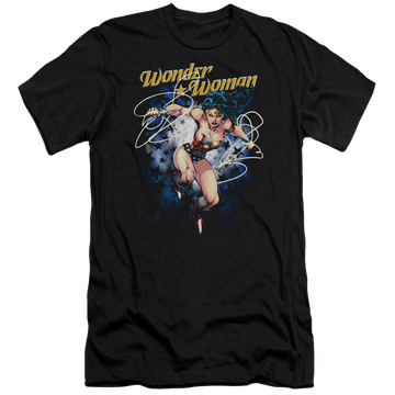 Wonder Woman Starburst - Men's Premium Slim Fit T-Shirt Men's Premium Slim Fit T-Shirt Wonder Woman