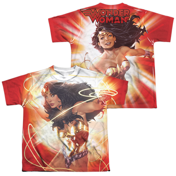 Wonder Woman Wonder Glow (Front/Back Print) - Youth All-Over Print T-Shirt Youth All-Over Print T-Shirt (Ages 8-12) Wonder Woman