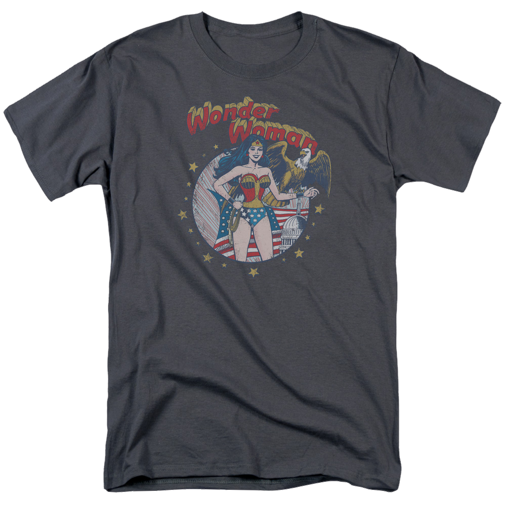 Justice League At Your Service Men's Regular Fit T-Shirt Men's Regular Fit T-Shirt Wonder Woman