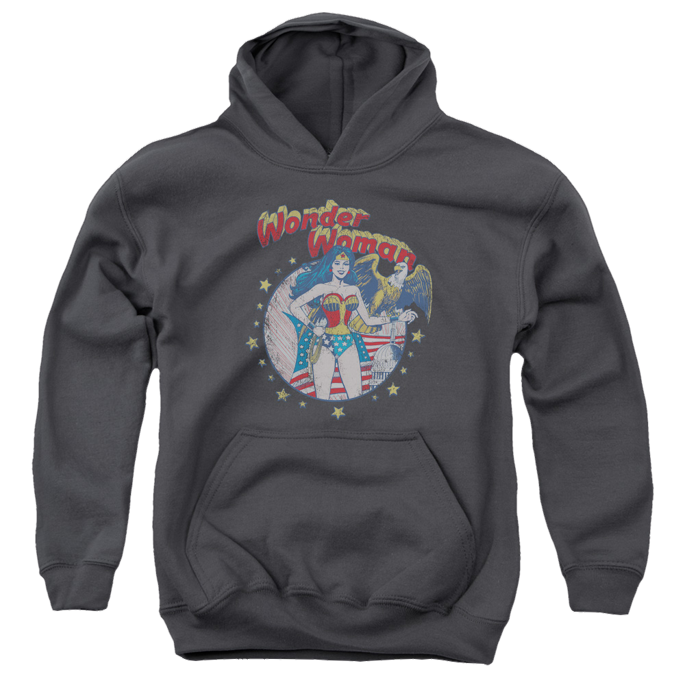 Wonder Woman At Your Service - Youth Hoodie Youth Hoodie (Ages 8-12) Wonder Woman