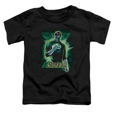 Black toddler t-shirt with Green Lantern Gl Brooding graphic