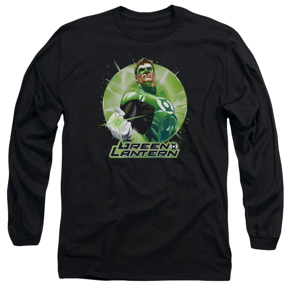 Green Lantern Green Static - Men's Long Sleeve T-Shirt Men's Long Sleeve T-Shirt Green Lantern