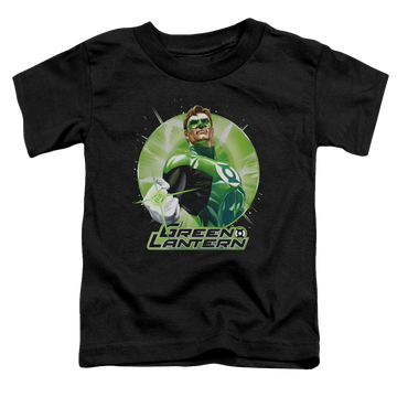 Black toddler t-shirt with Green Lantern Green Static graphic