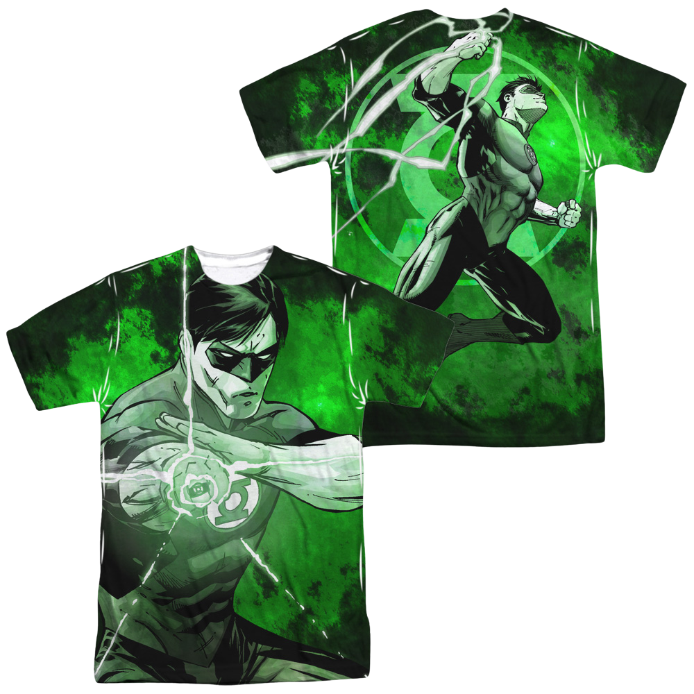Justice League Charging Men's All Over Print T-Shirt Men's All-Over Print T-Shirt Green Lantern