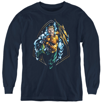 Aquaman Thrashing - Youth Long Sleeve T-Shirt Youth Long Sleeve T-Shirt Aquaman