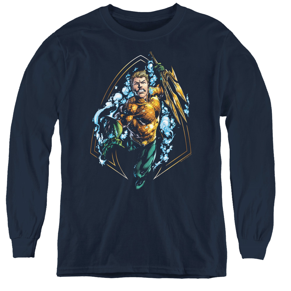 Aquaman Thrashing - Youth Long Sleeve T-Shirt Youth Long Sleeve T-Shirt Aquaman