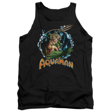 Black men's tank with Aquaman Ruler Of The Seas graphic