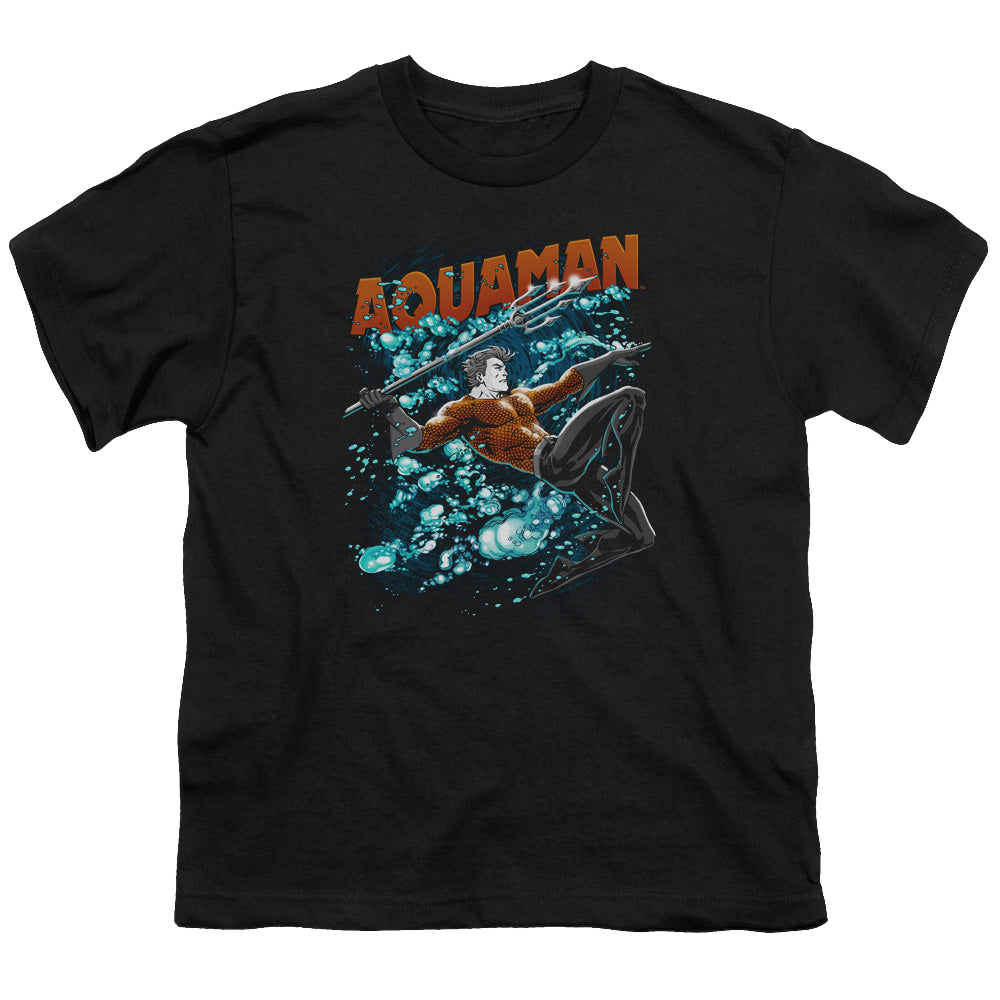 Aquaman Aqua Bubbles - Youth T-Shirt Youth T-Shirt (Ages 8-12) Aquaman