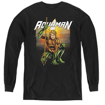 Aquaman Beach Sunset - Youth Long Sleeve T-Shirt Youth Long Sleeve T-Shirt Aquaman