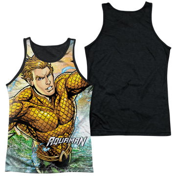 Aquaman Rough Seas men's black back tank