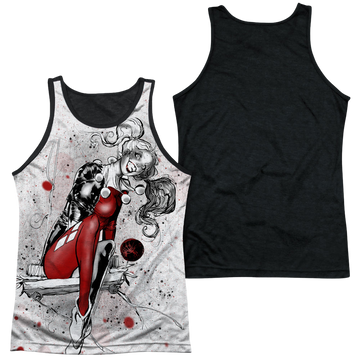 Harley Quinn Harley Sketch Sub - Men's Black Back Tank Top Men's Black Back Tank Harley Quinn