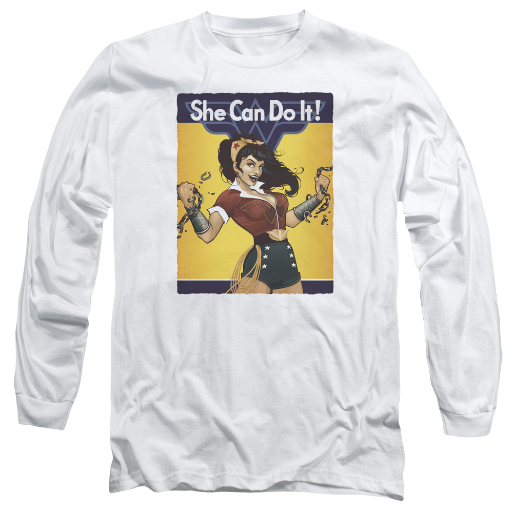 Justice League Wonder Bombshell Men's Long Sleeve T-Shirt Men's Long Sleeve T-Shirt Wonder Woman
