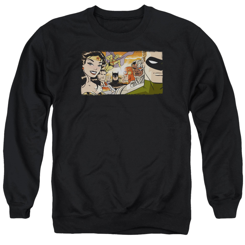 Justice League Cinematic League Men's Crewneck Sweatshirt Men's Crewneck Sweatshirt Justice League