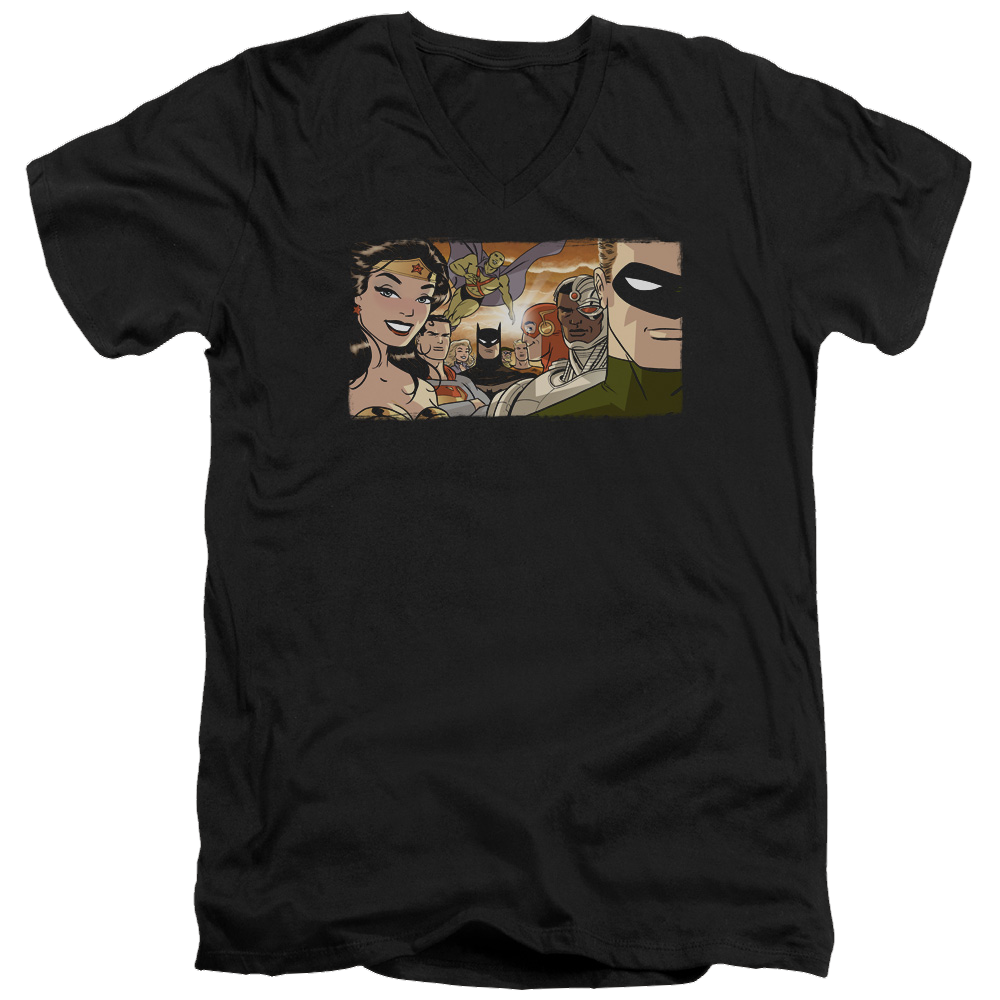 Justice League Cinematic League Men's V-Neck T-Shirt Men's V-Neck T-Shirt Justice League