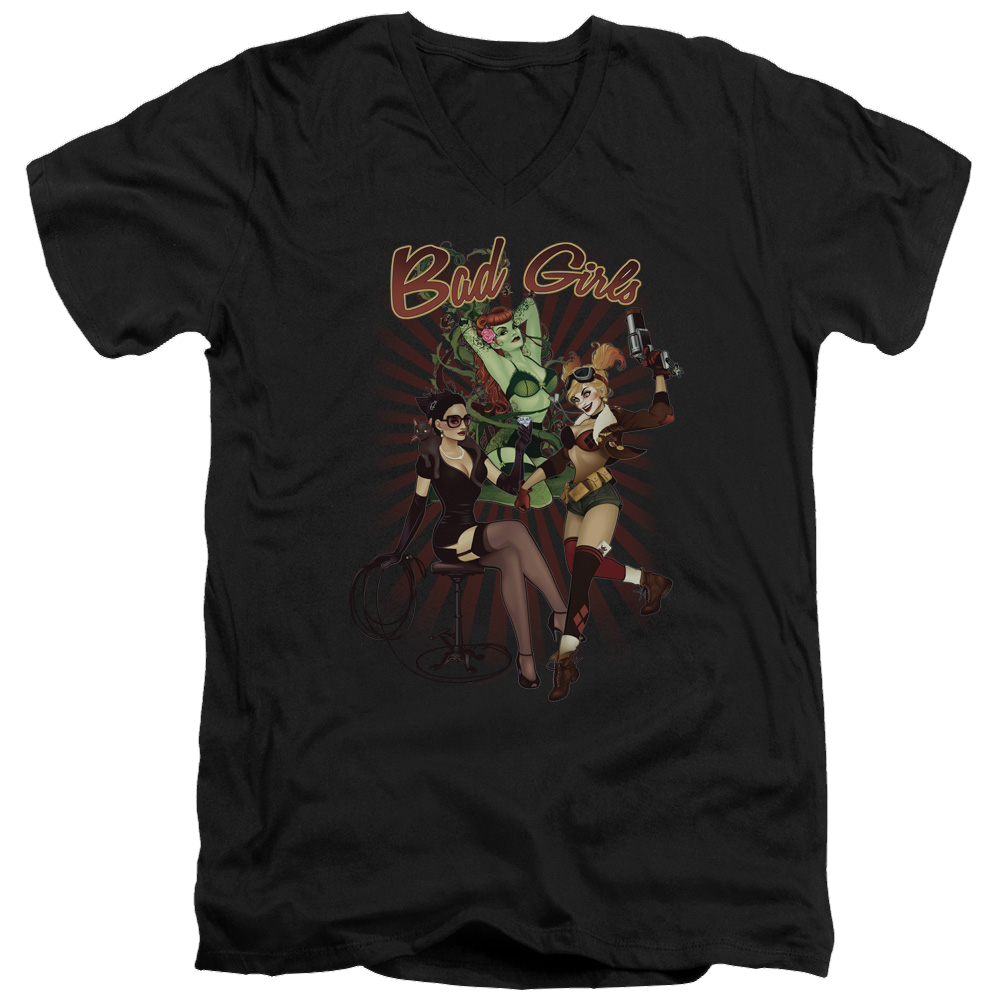 Justice League Bad Girls Men's V-Neck T-Shirt Men's V-Neck T-Shirt DC Comics