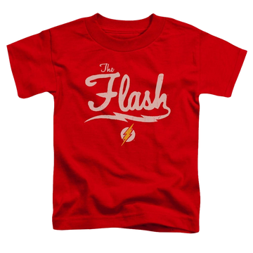 Red toddler t-shirt with The Flash Old School Flash graphic