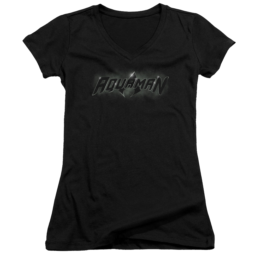 Aquaman Aquaman Title - Juniors V-Neck T-Shirt Juniors V-Neck T-Shirt Aquaman