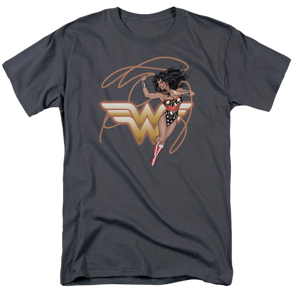 Justice League Glowing Lasso Men's Regular Fit T-Shirt Men's Regular Fit T-Shirt Wonder Woman
