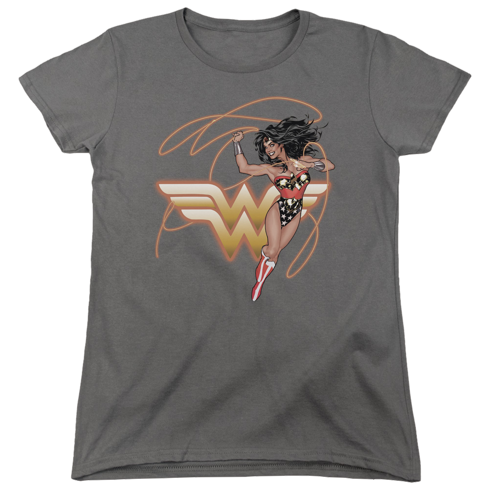 Justice League Glowing Lasso Women's T-Shirt Women's T-Shirt Wonder Woman