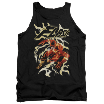 Black men's tank with The Flash Electric Run graphic