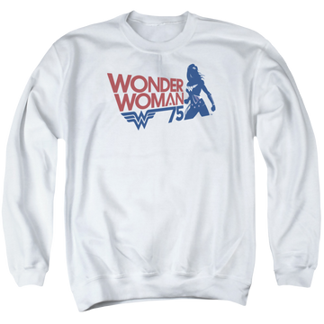 Wonder Woman Ww75 Silhouette - Men's Crewneck Sweatshirt Men's Crewneck Sweatshirt Wonder Woman