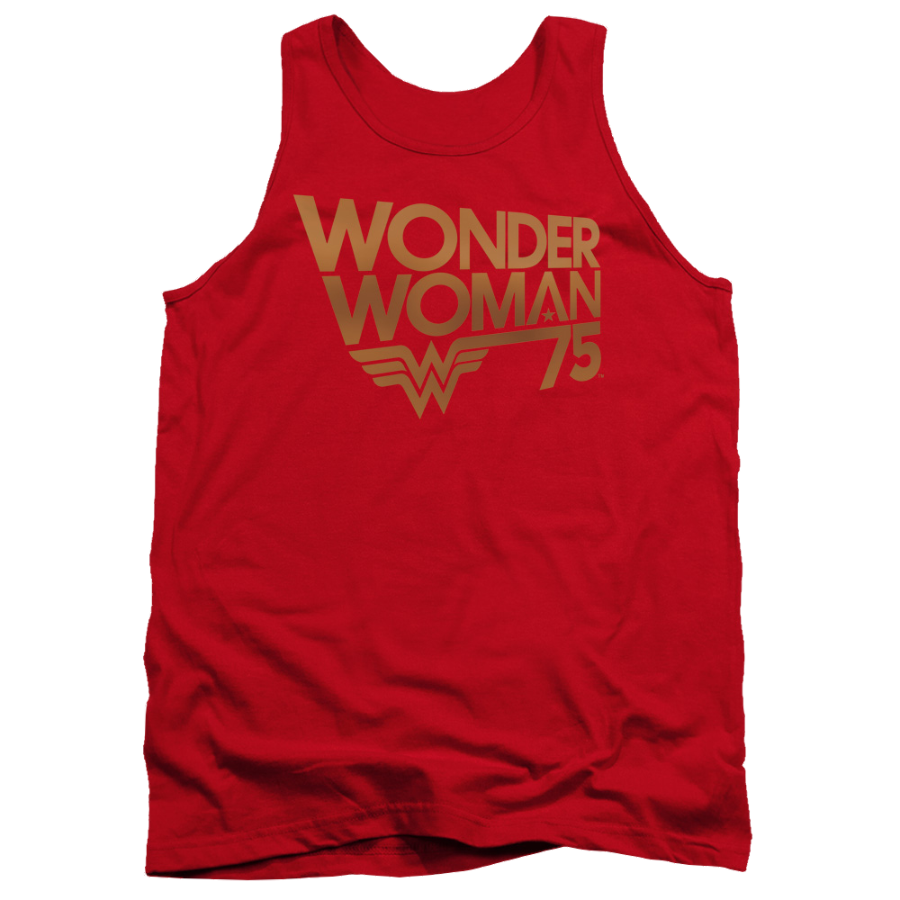 Wonder Woman Wonder Woman 75Th Anniversary Gold Logo - Men's Tank Top Men's Tank Wonder Woman