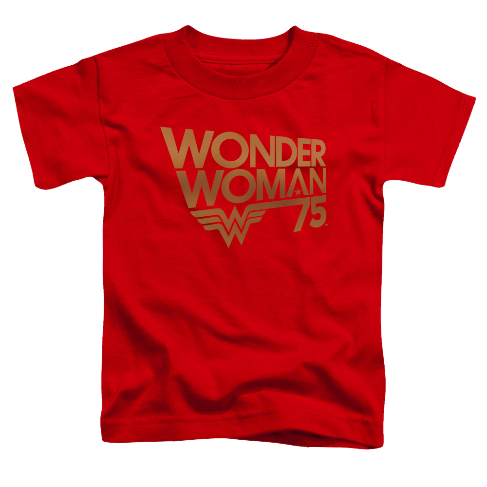 Wonder Woman Wonder Woman 75Th Anniversary Gold Logo - Toddler T-Shirt Toddler T-Shirt Wonder Woman