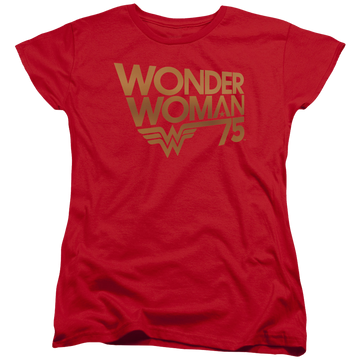 Wonder Woman Wonder Woman 75Th Anniversary Gold Logo - Women's T-Shirt Women's T-Shirt Wonder Woman
