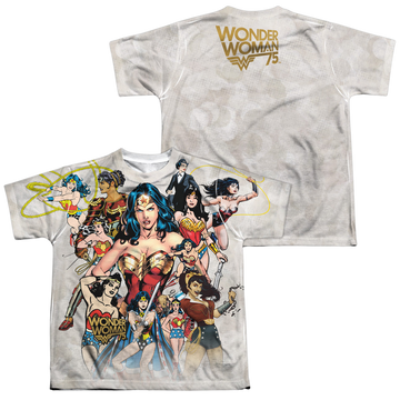 Wonder Woman 75Th Collage youth all-over print t-shirt for ages 8 to 12