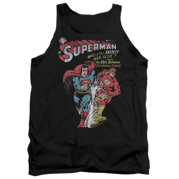 Black men's tank with The Flash Fastest graphic