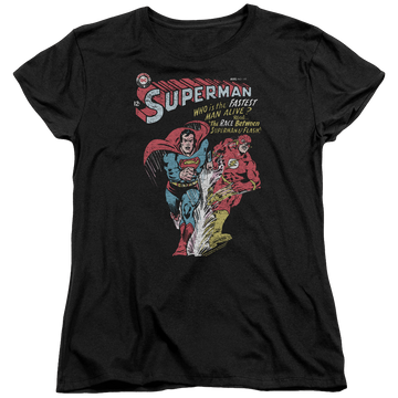 Black women's t-shirt with The Flash Fastest graphic