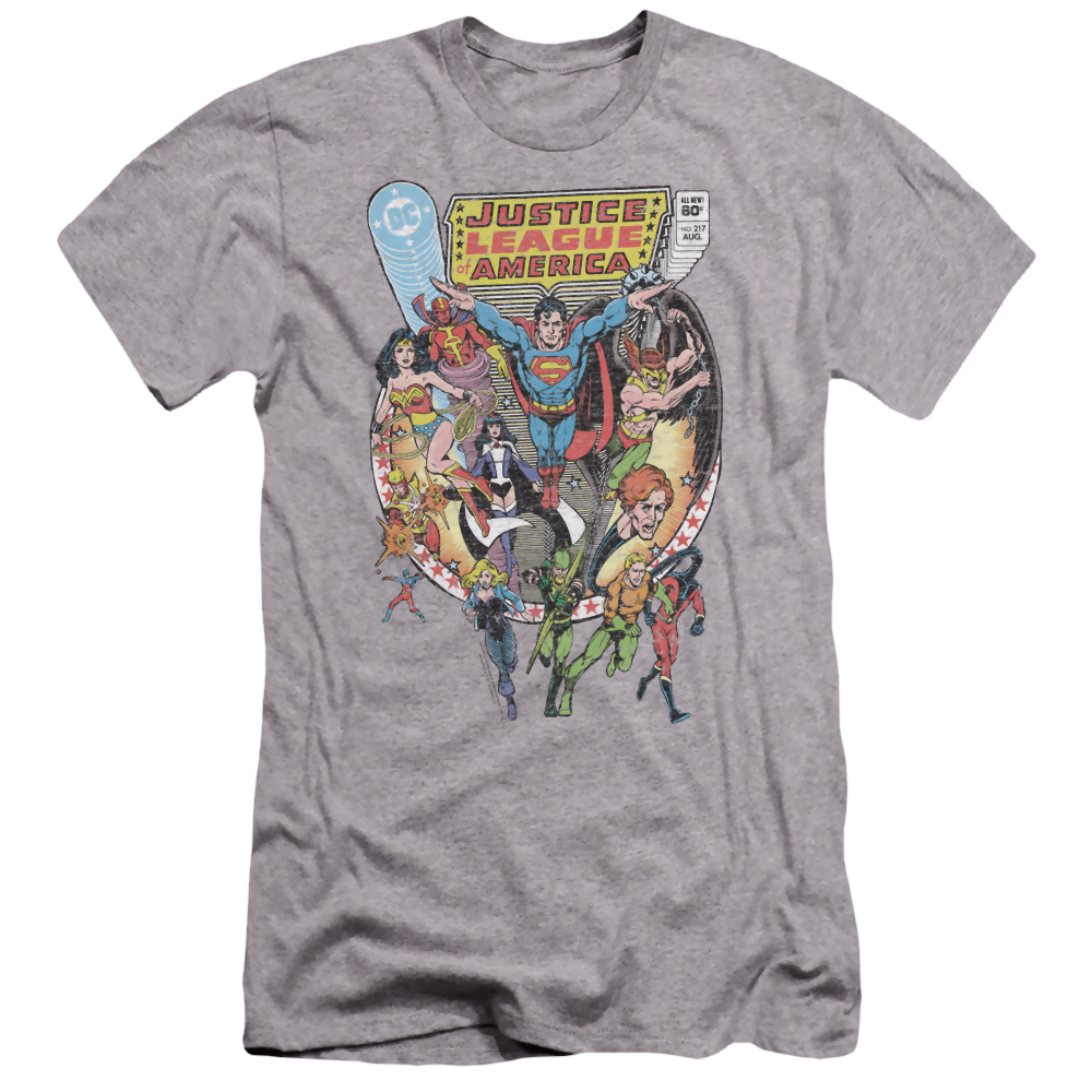 Justice League Team Up Men's Premium Slim Fit T-Shirt Men's Premium Slim Fit T-Shirt Justice League