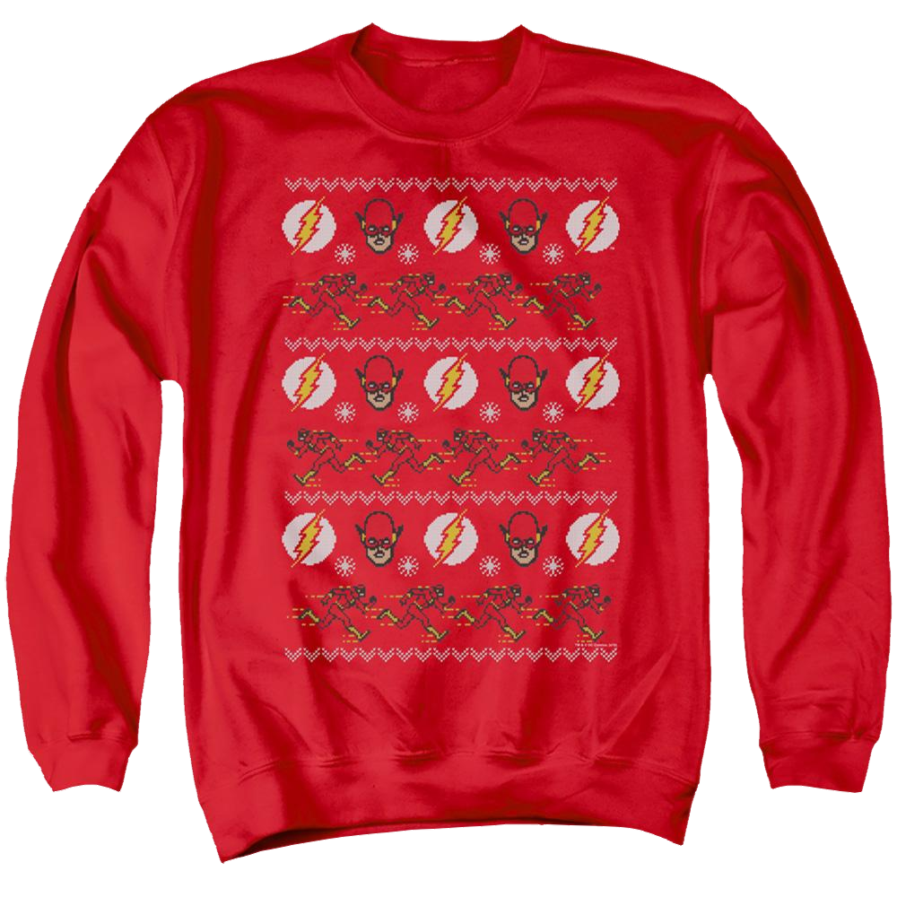 Flash, The The Flash Ugly Christmas Sweater - Men's Crewneck Sweatshirt Men's Crewneck Sweatshirt The Flash