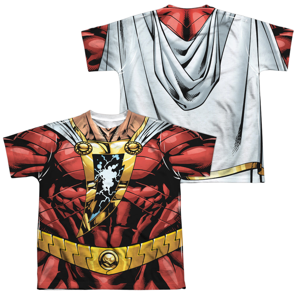 Shazam Shazam Uniform (Front/Back Print) - Youth All-Over Print T-Shirt Youth All-Over Print T-Shirt (Ages 8-12) Shazam