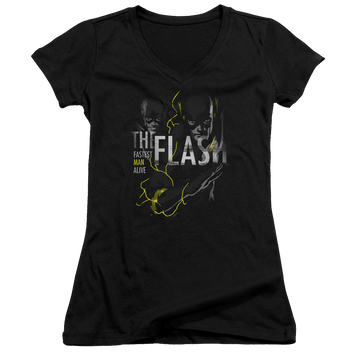 Flash, The Bold Flash - Juniors V-Neck T-Shirt Juniors V-Neck T-Shirt The Flash