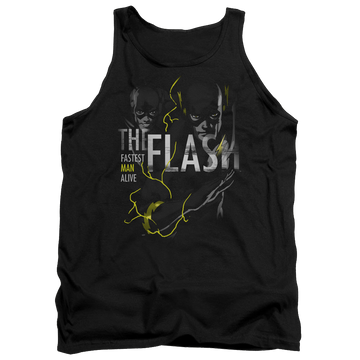 Black men's tank with The Flash Bold Flash graphic