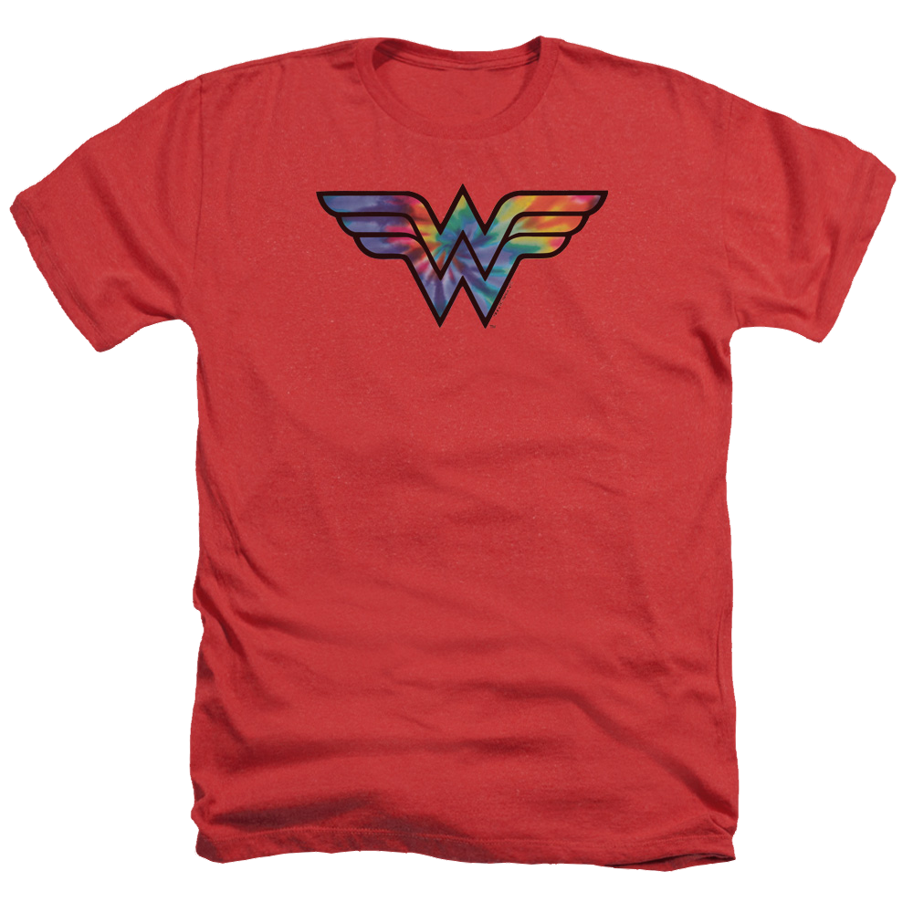Wonder Woman Wonder Woman Tie Dye Logo - Men's Heather T-Shirt Men's Heather T-Shirt Wonder Woman