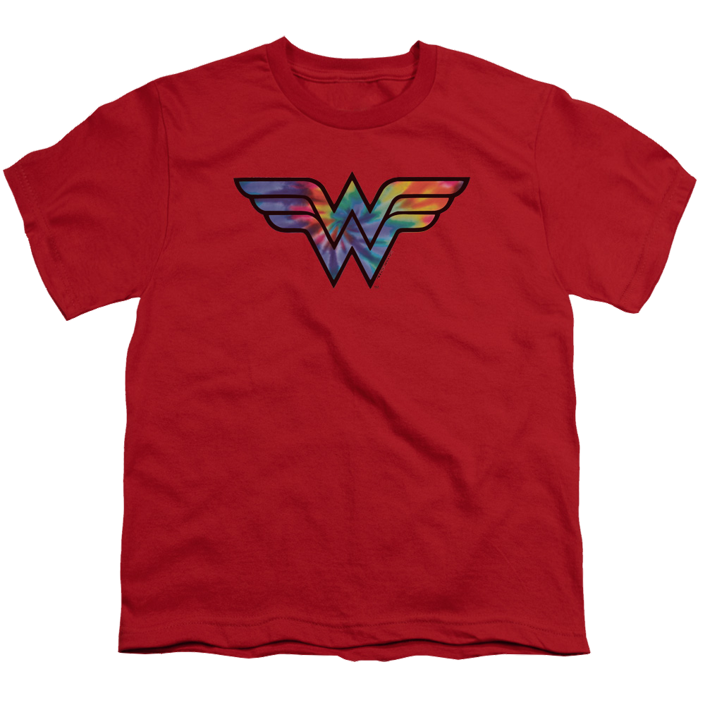 Wonder Woman Wonder Woman Tie Dye Logo - Youth T-Shirt Youth T-Shirt (Ages 8-12) Wonder Woman