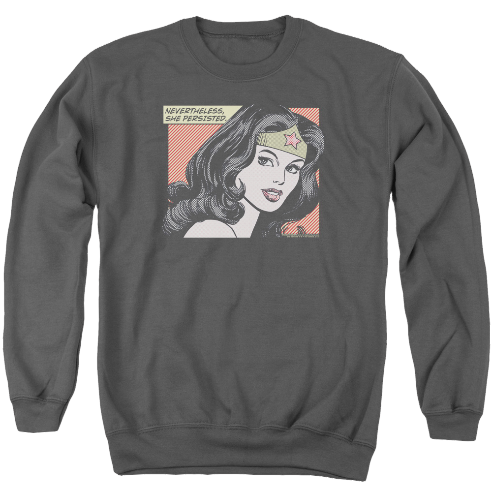 Wonder Woman She Persisted - Men's Crewneck Sweatshirt Men's Crewneck Sweatshirt Wonder Woman