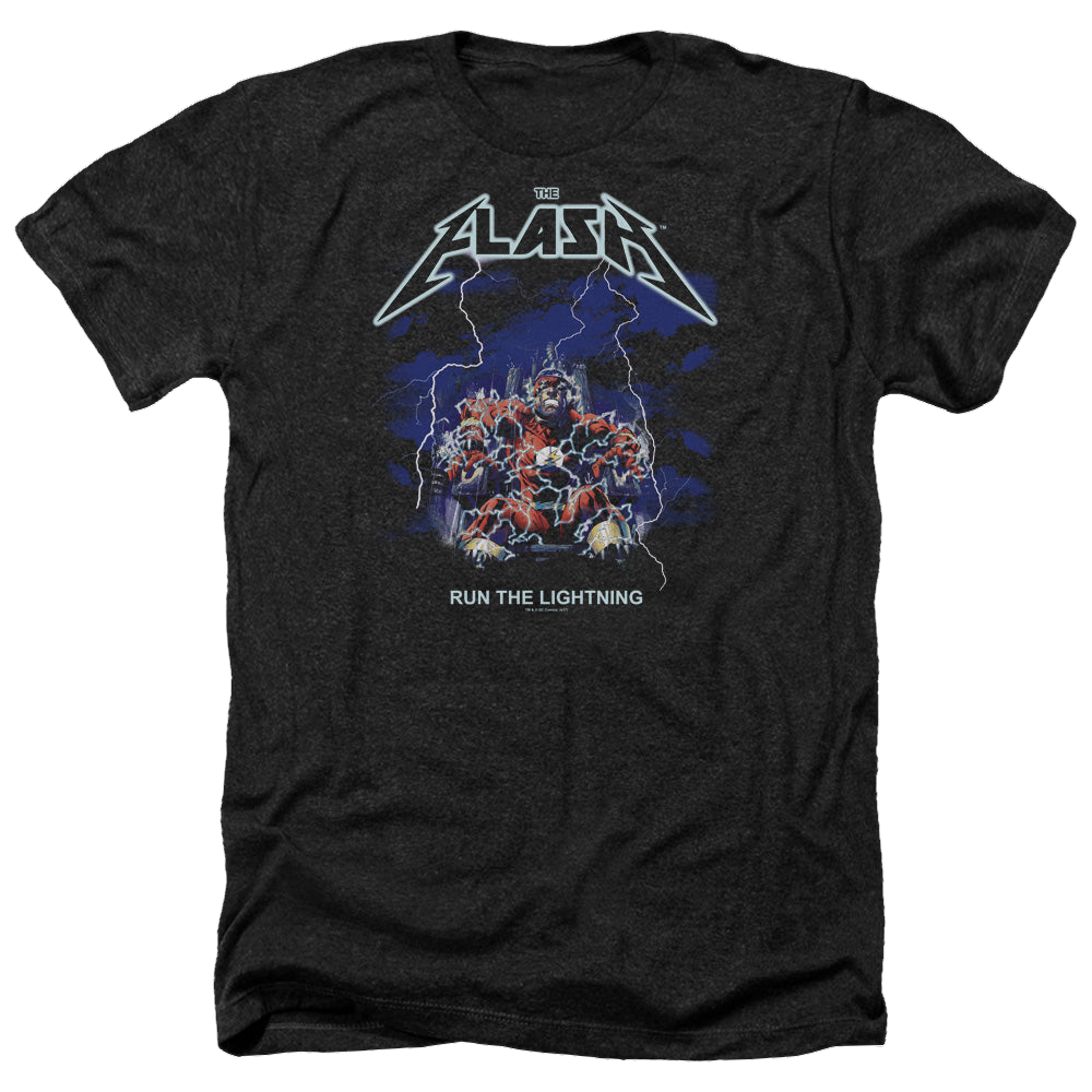 Flash, The Run The Lightning - Men's Heather T-Shirt Men's Heather T-Shirt The Flash