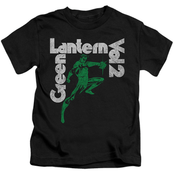 Black kid's t-shirt for ages 4 to 7 with Green Lantern Vol 2 graphic