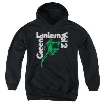 Black youth hoodie for ages 8 to 12 with Green Lantern Vol 2 graphic