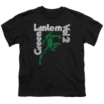 Black youth t-shirt for ages 8 to 12 with Green Lantern Vol 2 graphic