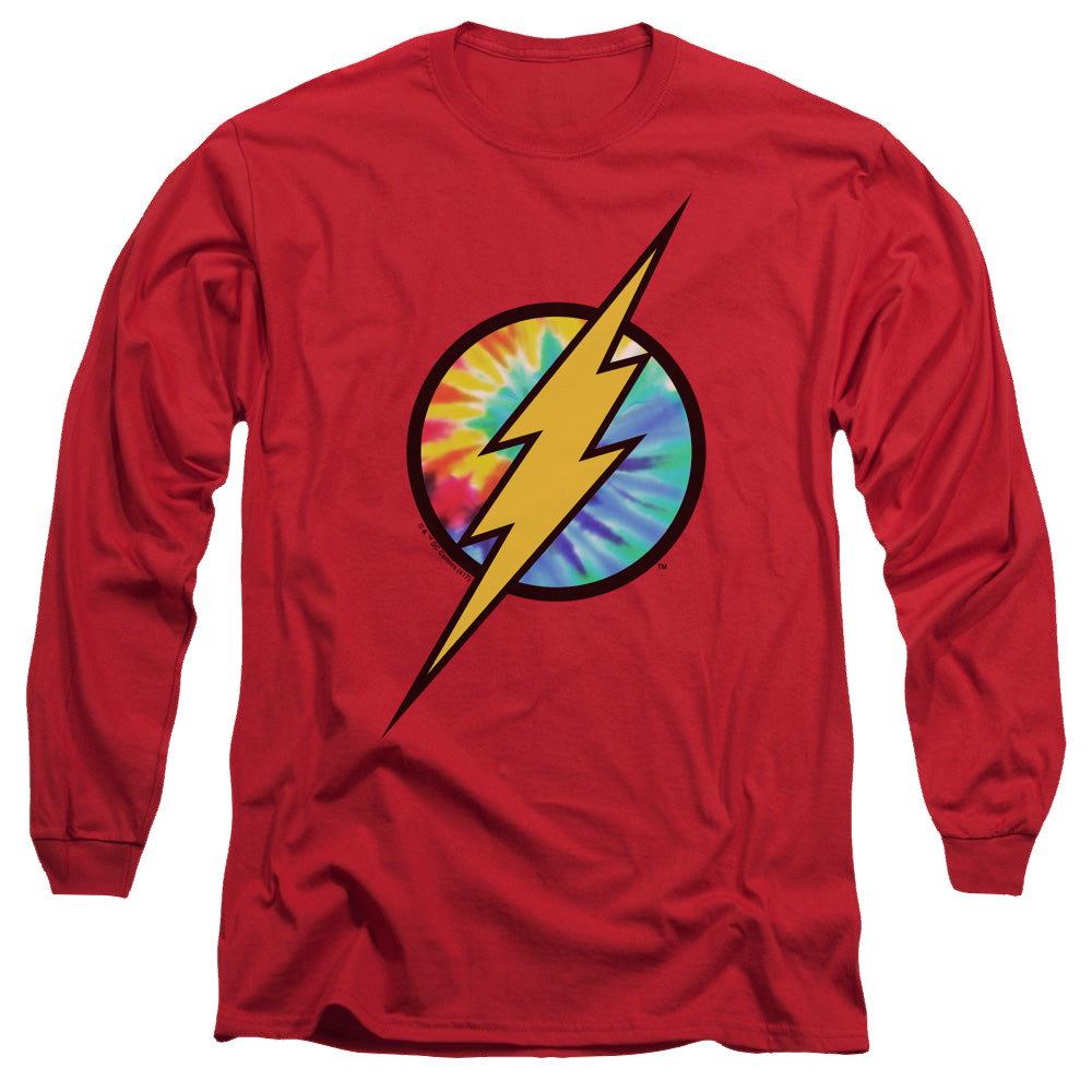 Flash, The Tie Dye Flash Logo - Men's Long Sleeve T-Shirt Men's Long Sleeve T-Shirt The Flash