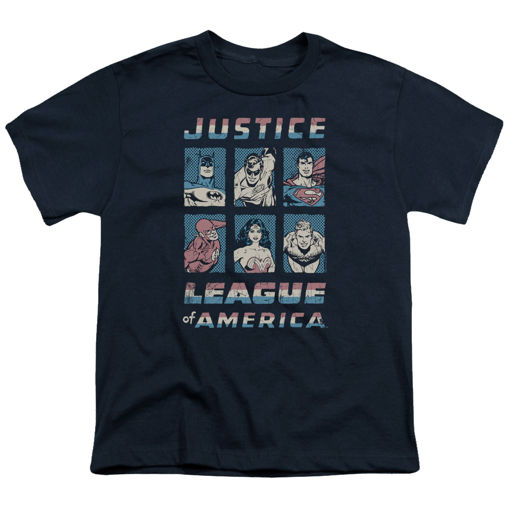 Justice League American League - Youth T-Shirt Youth T-Shirt (Ages 8-12) Justice League